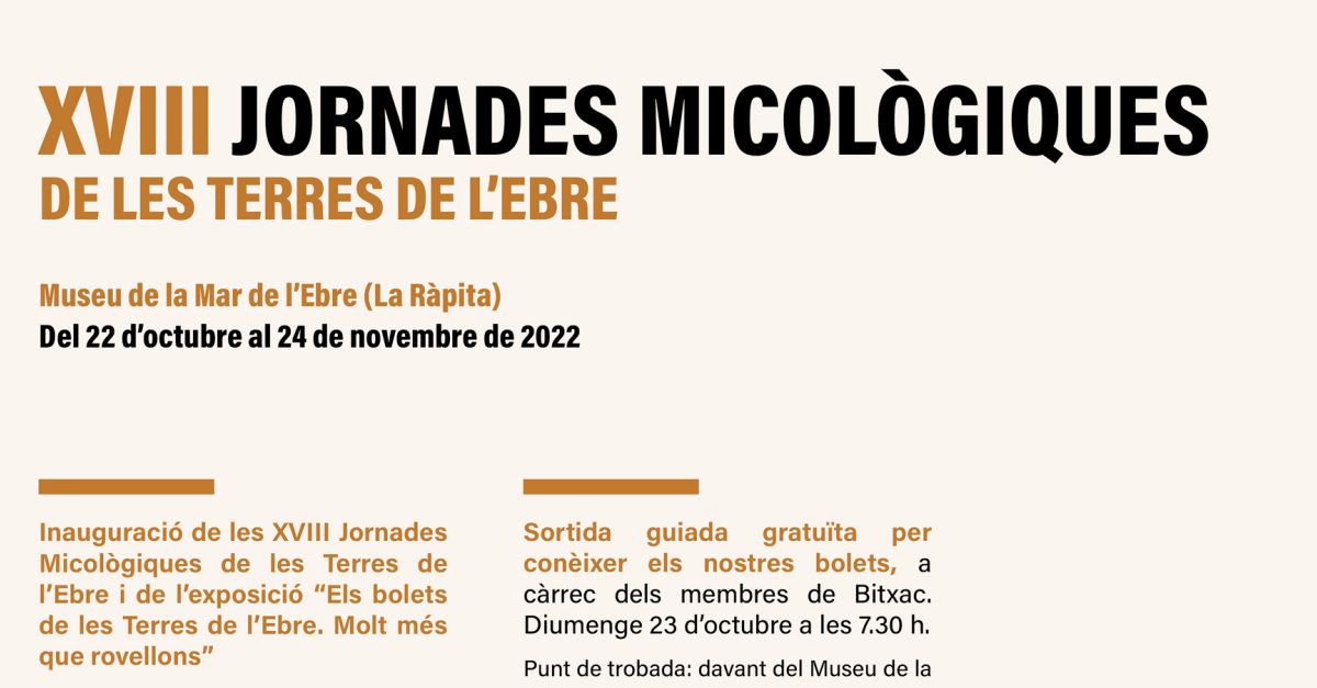 XVIII Jornadas Micolgicas de las Terres de lEbre