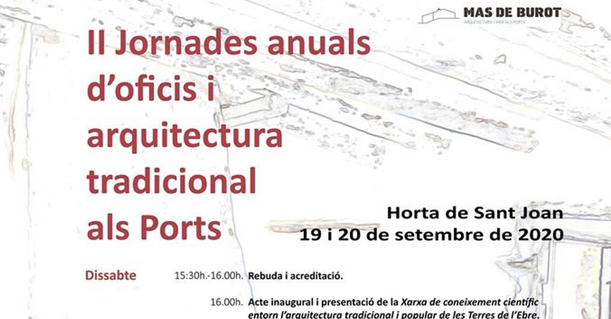 II Jornadas anuales de oficios y arquitectura tradicional en los Ports