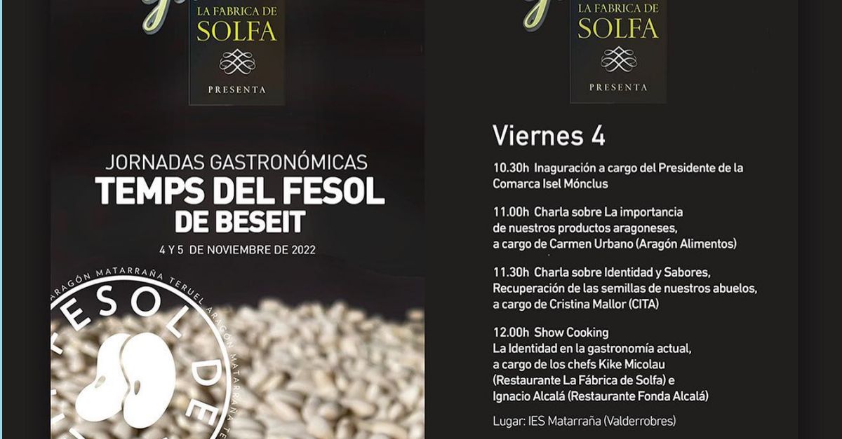 Jornadas gastronmicas Temps del fesol de Beseit