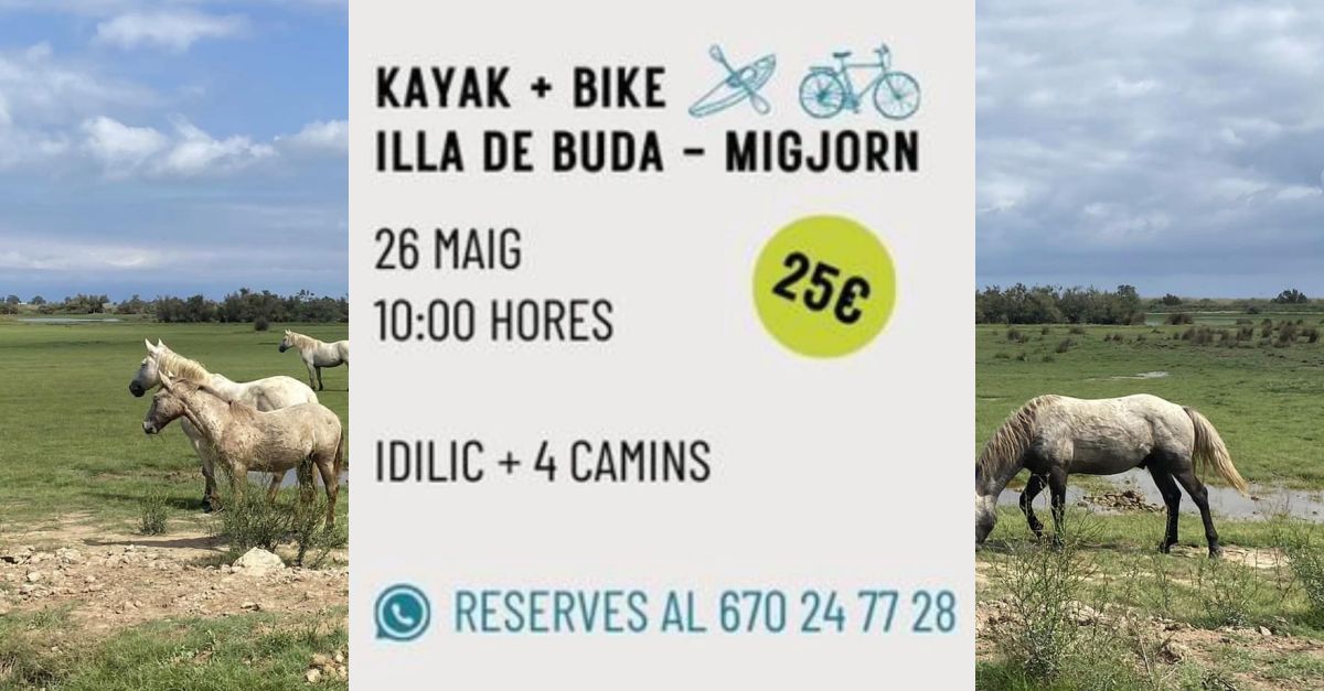 Kayak + bike Isla de Buda-Migjorn