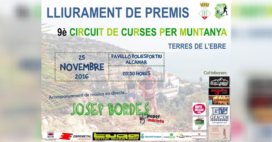 Festa de cloenda del Circuit de Curses per Muntanya Terres de lEbre 2016