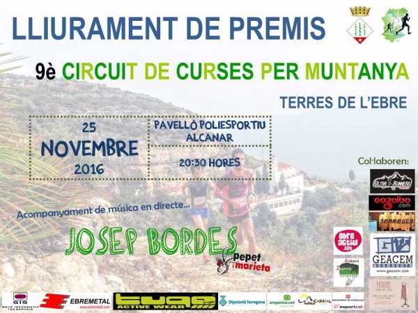 Festa de cloenda del Circuit de Curses per Muntanya Terres de lEbre 2016