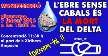 Manifestaci de la PDE per rebutjar el nou Pla de Conca de l’Ebre