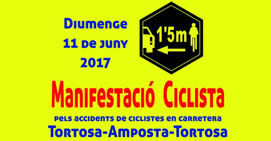 Manifestaci ciclista, pels accidents de ciclistes en carretera