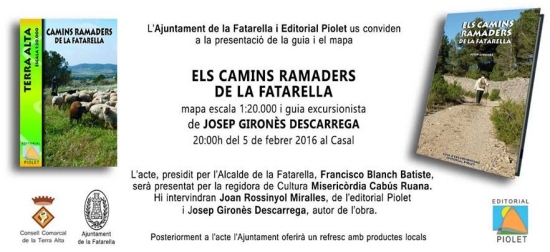 Presentaci del mapa i guia "els camins ramaders de la Fatarella"