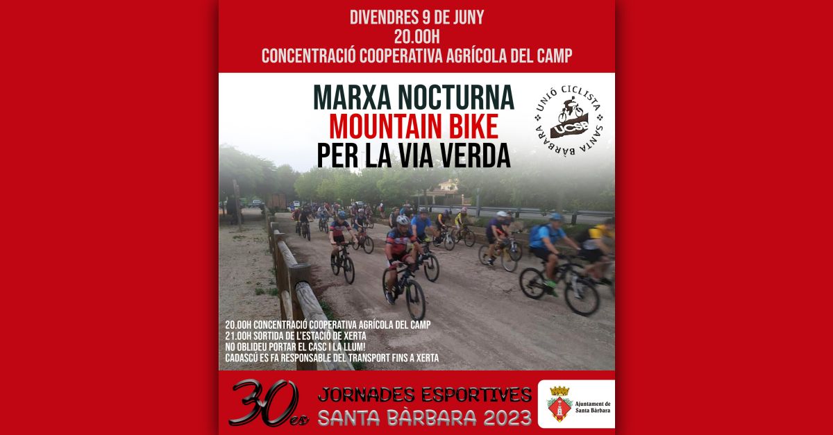 Marcha nocturna mountain bike por la Va Verde