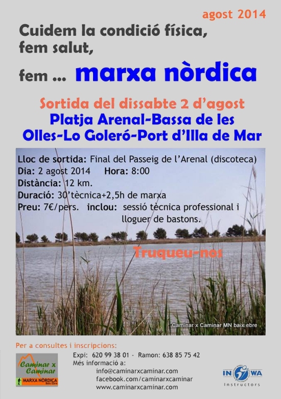 Marxa nrdica pel delta de l’Ebre Arenal-port Illa de Mar