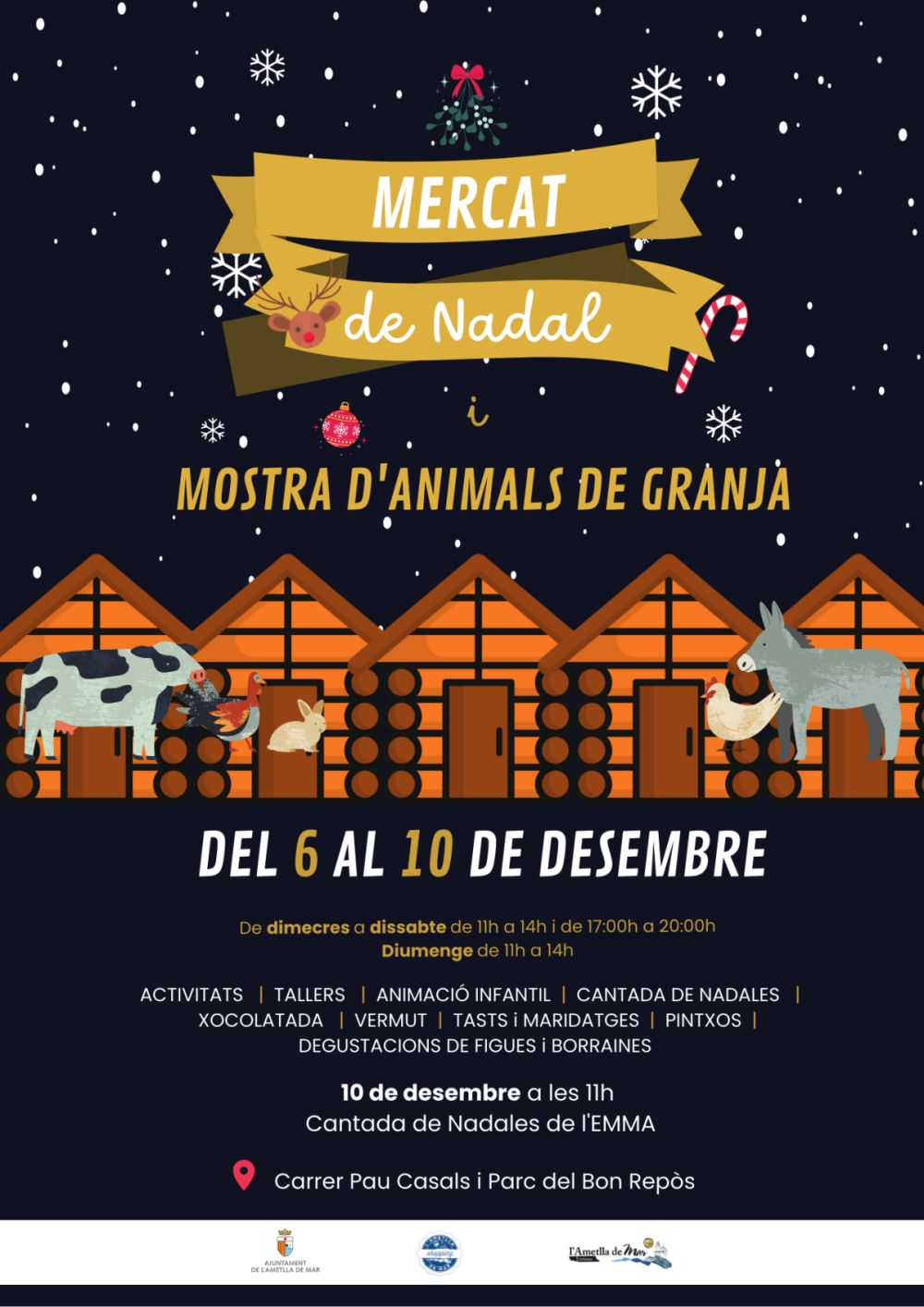 Mercat de Nadal i Mostra danimals de granja