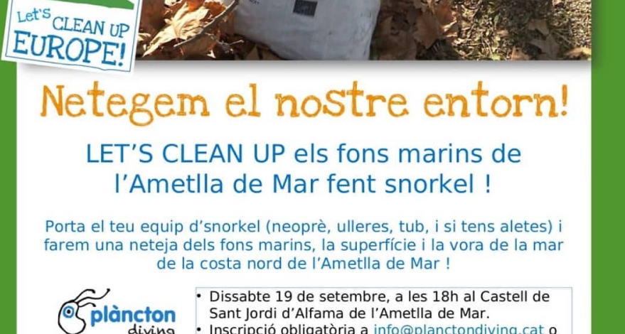 Lets Clean Up. Netegem el nostre entorn: costa Nord Ametlla de Mar