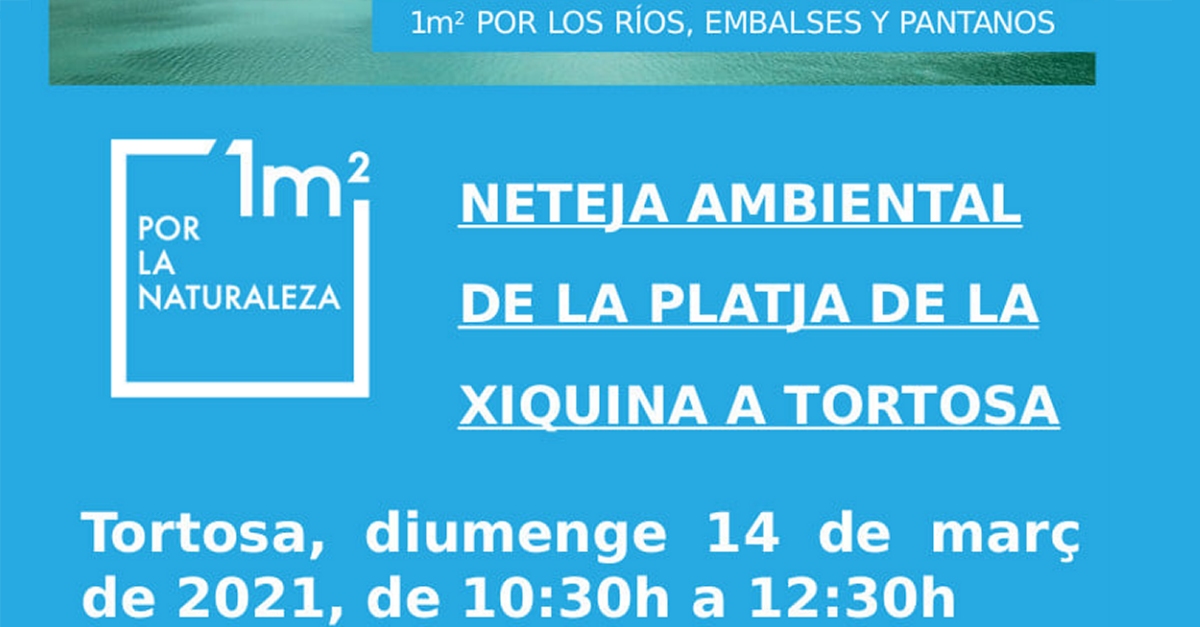 Limpieza ambiental de la playa de la Xiquina en Tortosa