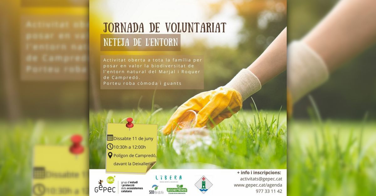 Jornada de voluntariado: Limpieza entorno de Campred