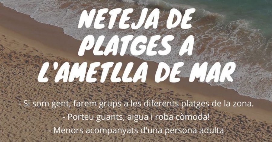 Neteja de platges de lAmetlla de Mar