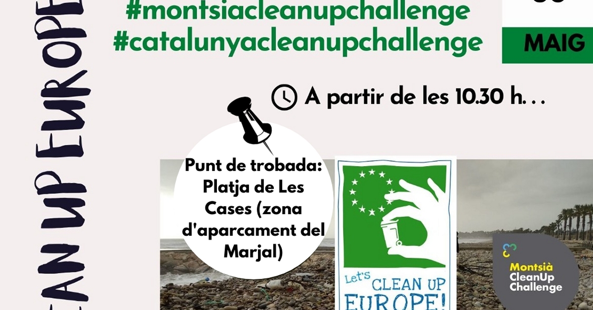 Jornada de limpieza en las playas de Les Cases dAlcanar