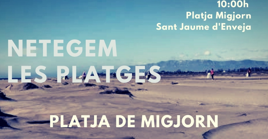 Neteja a la platja de Migjorn