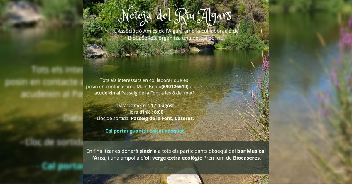 Neteja del riu Algars