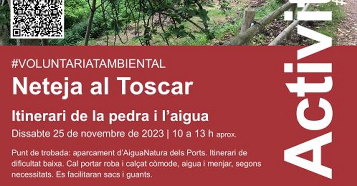 Limpieza en el Toscar. Itinerario de la piedra y el agua