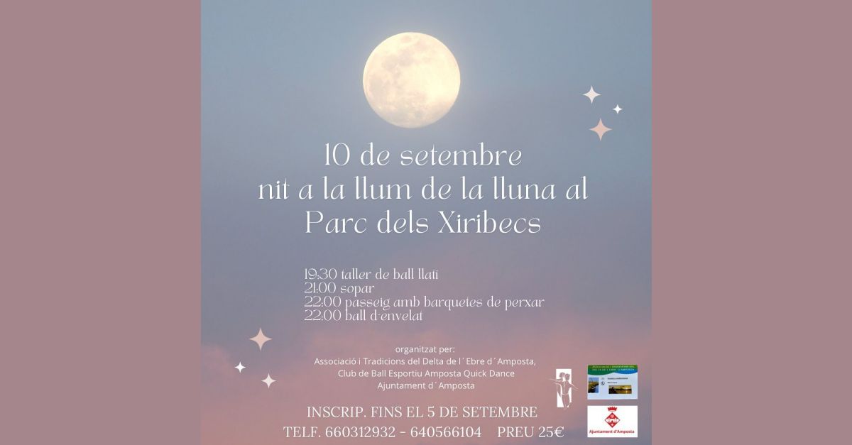 Noche a la luz de la luna al Parque dels Xiribecs