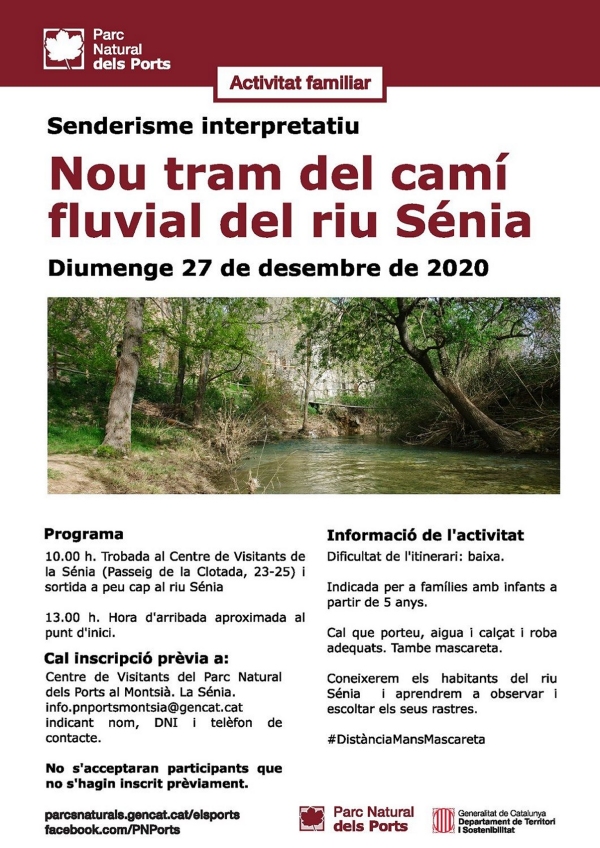 Senderisme interpretatiu: Nou tram del cam fluvial del riu Snia