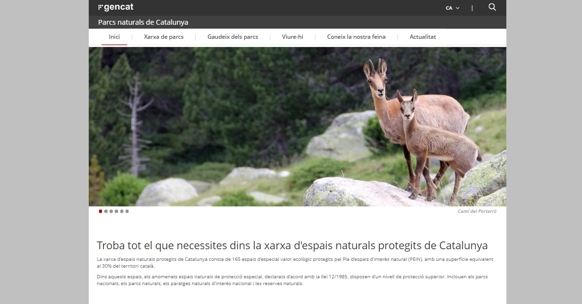 Els Parcs Naturals de Catalunya estrenem nou web responsiu | EbreActiu.cat, revista digital d’oci actiu | Terres de l’Ebre ...