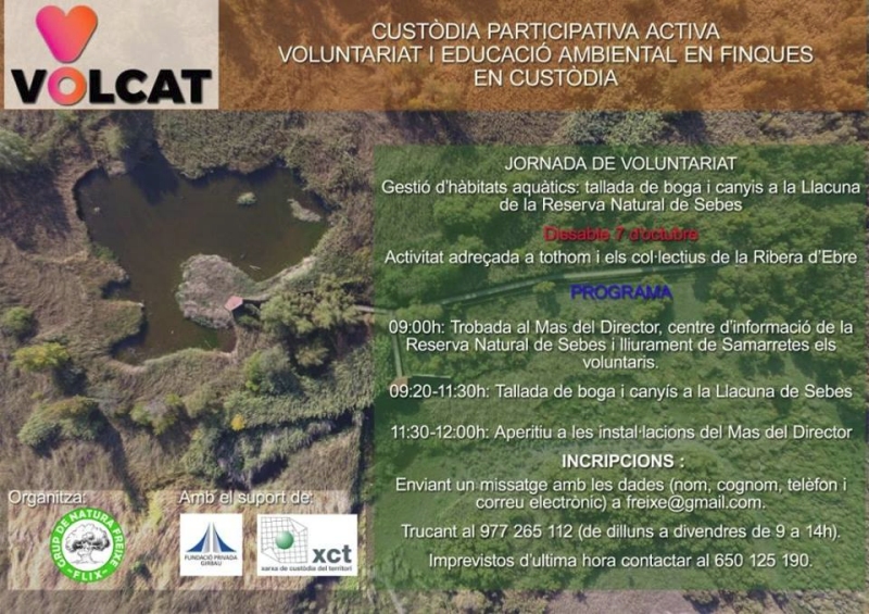 Nova jornada de voluntariat a la Reserva Natural de Sebes de Flix | EbreActiu.cat, revista digital d’oci actiu | Terres de l’Ebre ...