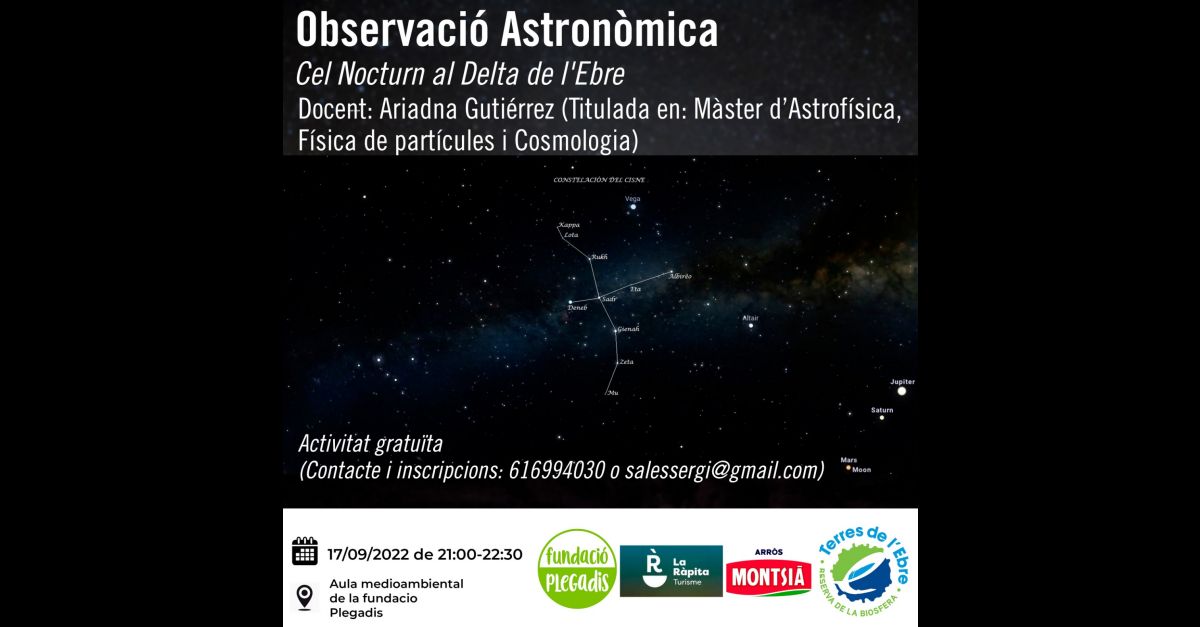 Observacin astronmica. Cielo nocturno en el Delta del Ebro