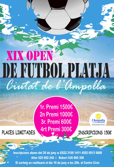 XIX Open de futbol platja Ciutat de lAmpolla