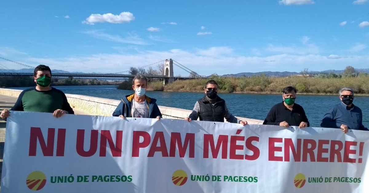 Uni de Pagesos exigeix l’aturada del Pla de Protecci del Delta i denuncien l’Estat a Europa per l’incompliment de directives ambientals | EbreActiu.cat, revista digital d’oci actiu | Terres de l’Ebre ...