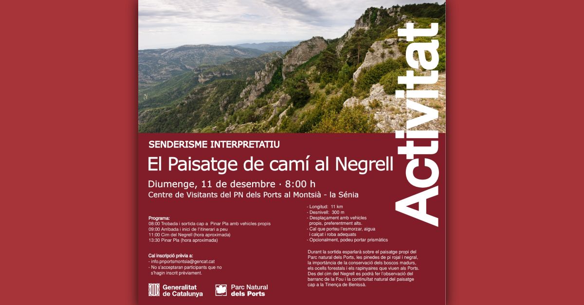 Senderisme interpretatiu: El paisatge de cam al Negrell