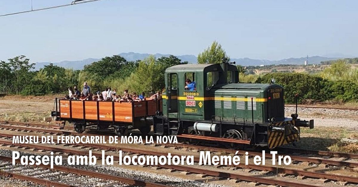 Pasea con la locomotora Mem y el Tro