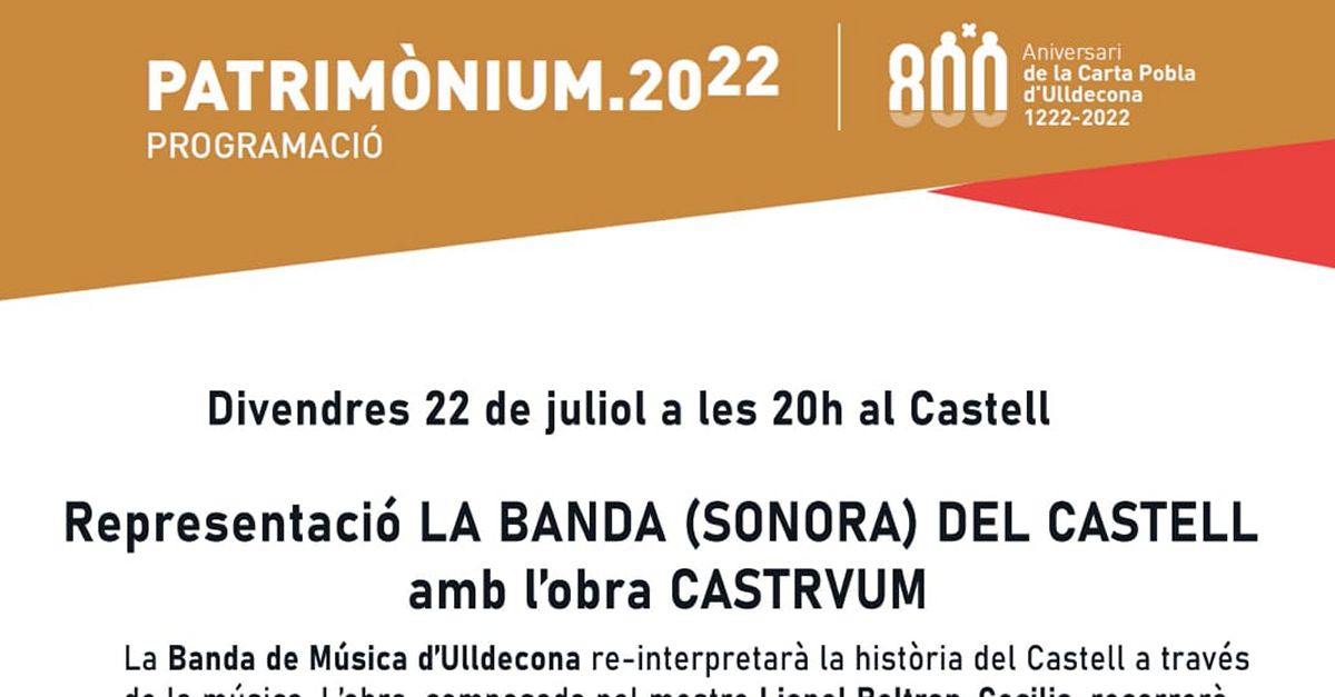 Representaci La Banda (Sonora) del Castell dUlldecona amb lobra Castrvm 