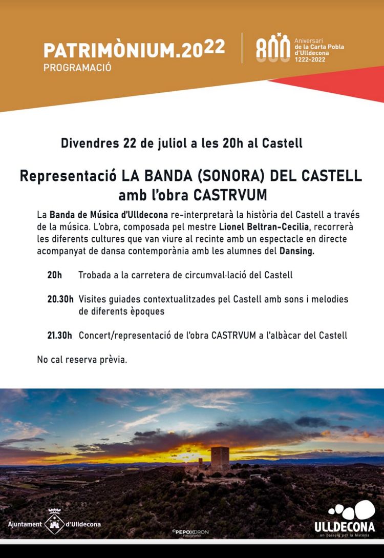 Representaci La Banda (Sonora) del Castell dUlldecona amb lobra Castrvm 