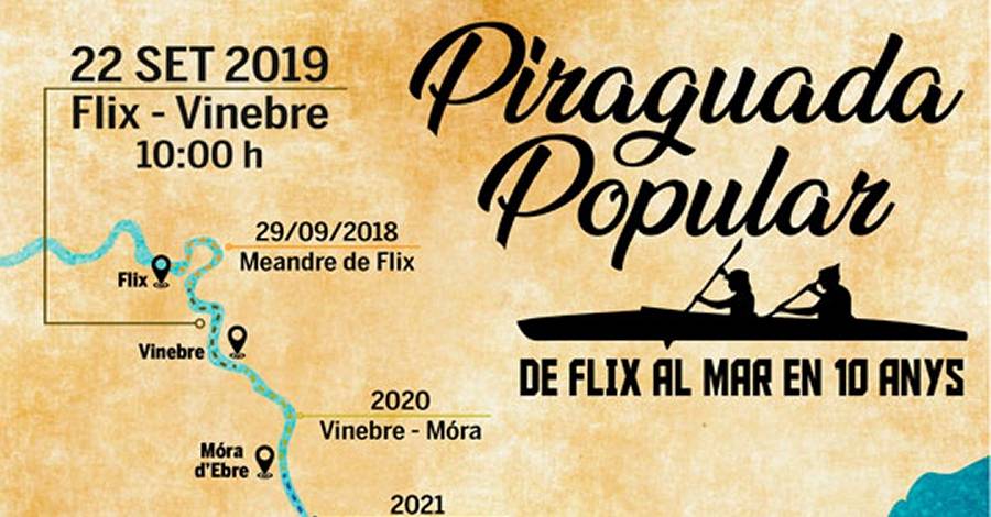 Piraguada popular de Flix al mar en 10 aos: Flix-Vinebre