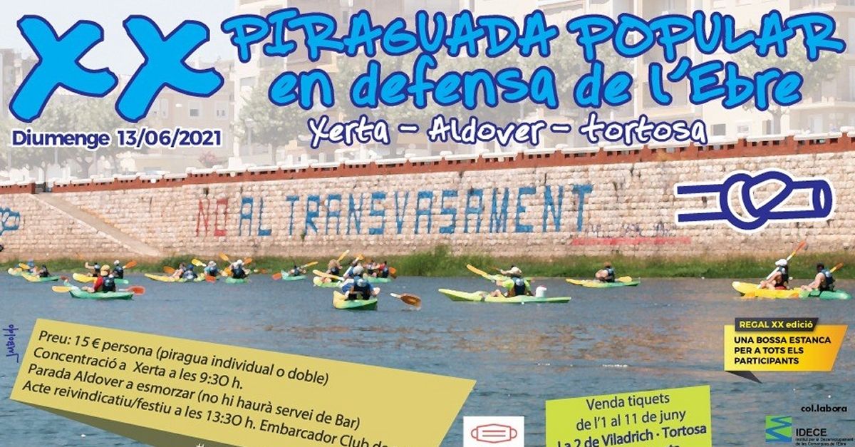 XX Piraguada popular en defensa del Ebro