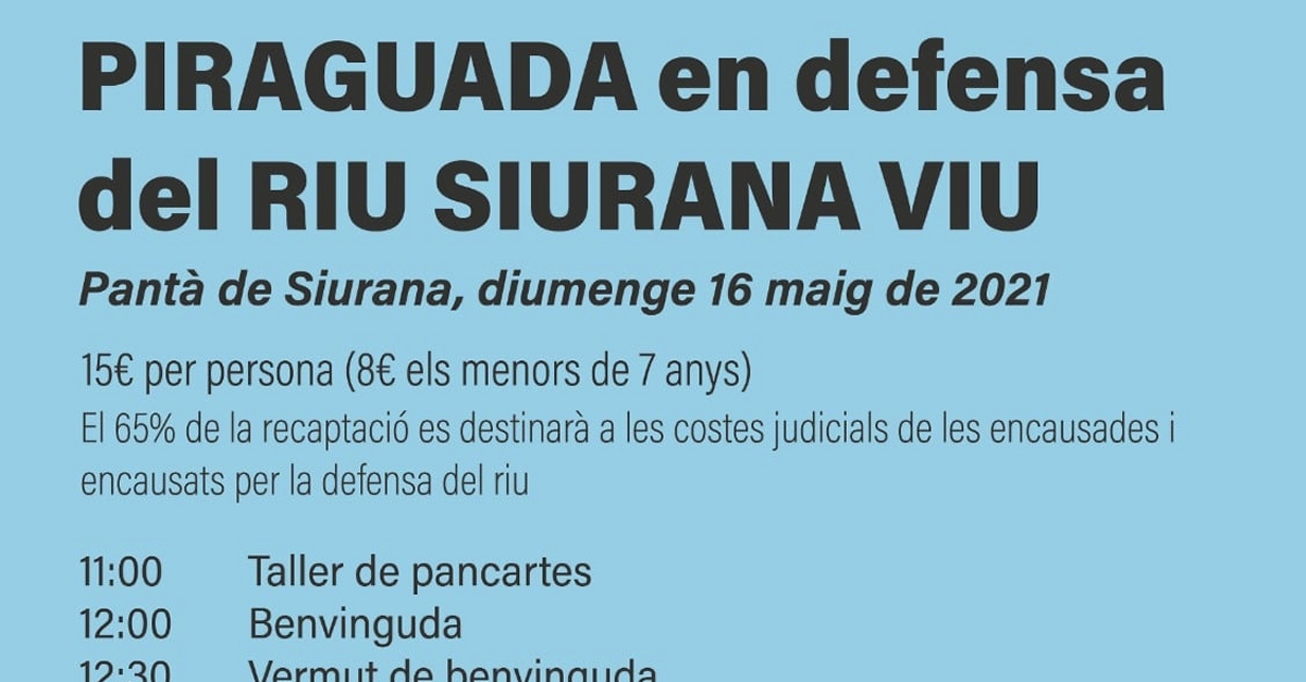 Piraguada en defensa del ro Siurana vivo