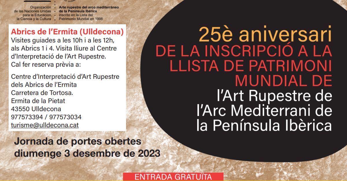 Jornada de portes obertes al conjunt de pintures rupestres dUlldecona