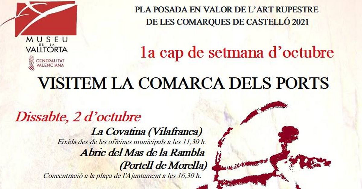 Posada en valor de lart rupestre. Visitem la Comarca dels Ports