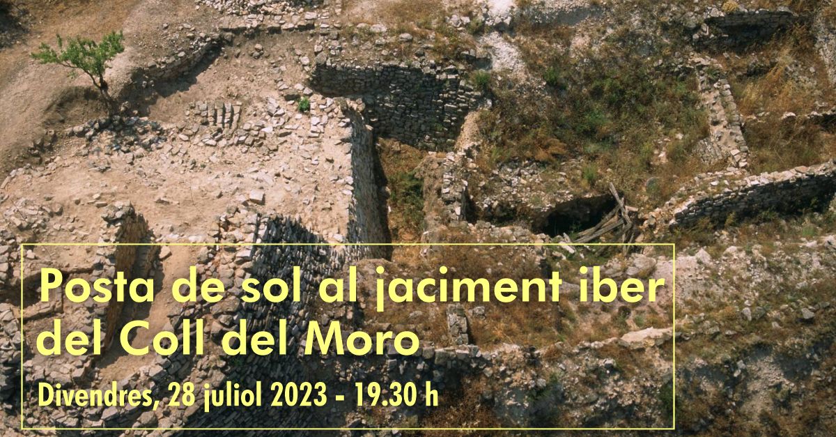 Posta de sol al jaciment iber del Coll del Moro