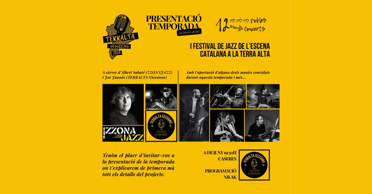 I Festival de Jazz de lescena catalana a la Terra Alta - Presentaci de la temporada