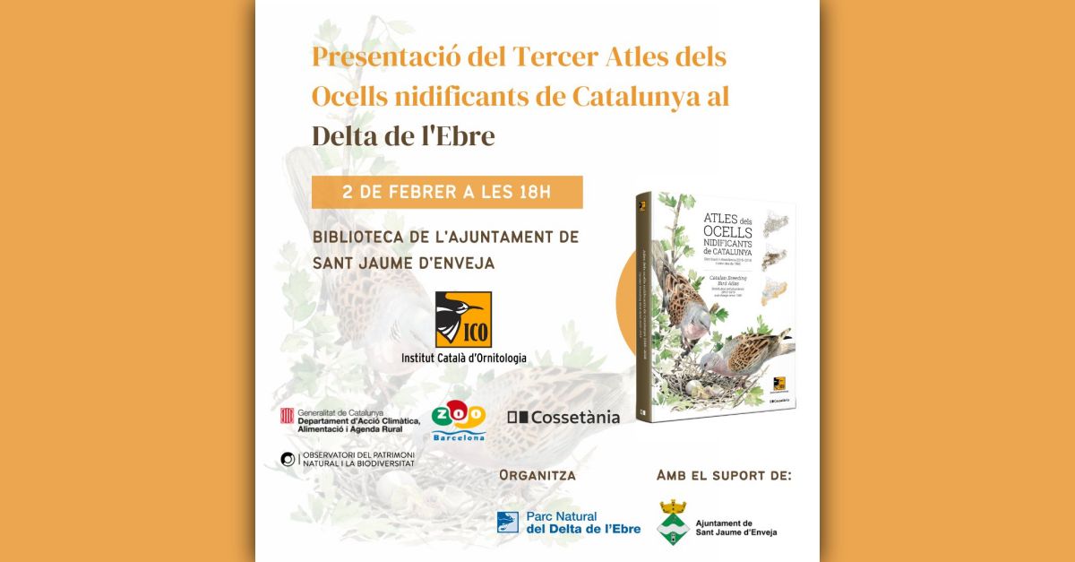 Presentaci del Tercer Atles dels ocells nidificants de Catalunya al Delta de lEbre