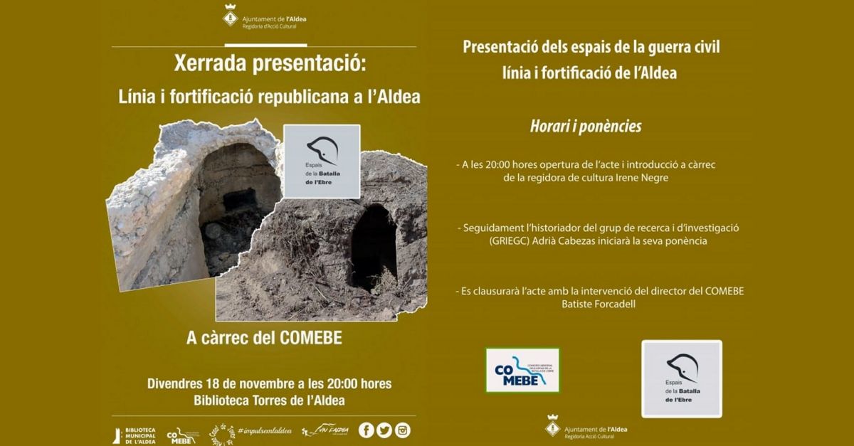 Charla presentacin de los espacios de la guerra civil. Linea y fortificacin republicana en la Aldea