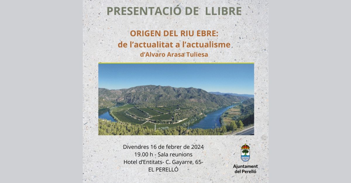 Presentaci del llibre Origen del riu Ebre: de lactualitat a lactualisme