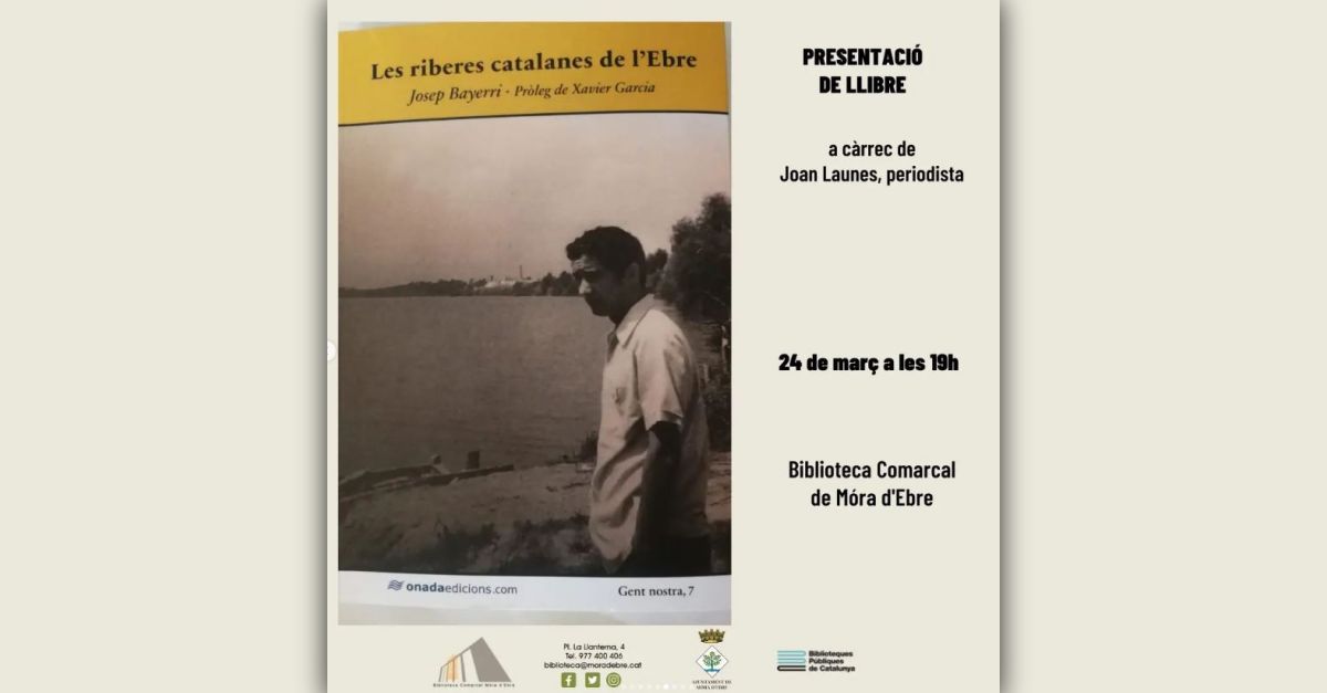 Presentaci del llibre Les riberes catalanes de lEbre