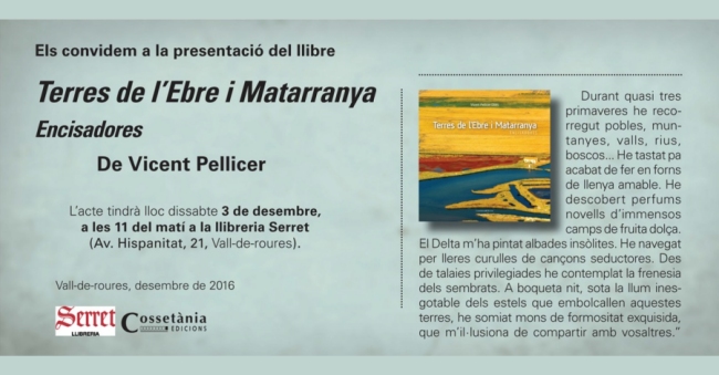 Presentaci del llibre Terres de lEbre i Matarranya Encisadores, de Vicent Pellicer