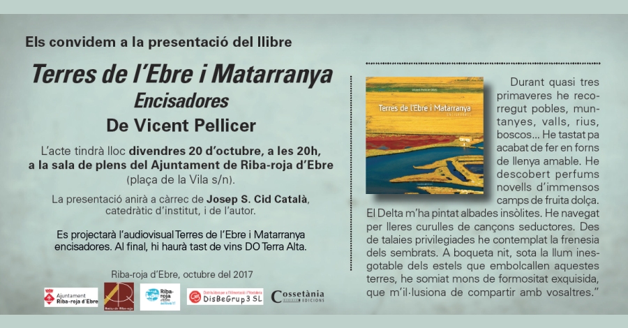 Presentaci del llibre Terres de lEbre i Matarranya Encisadores de Vicent Pellicer