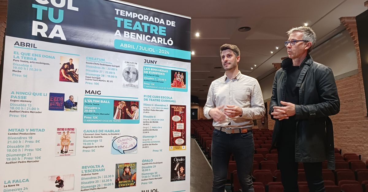 Benicarl programa 17 espectacles per a la Temporada de Teatre 2024