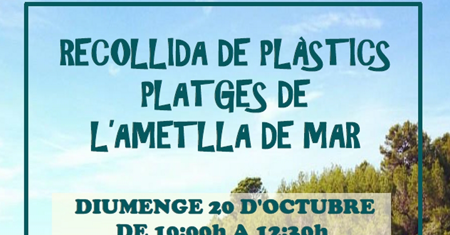 Recogida de plsticos en las playas de LAmetlla de Mar