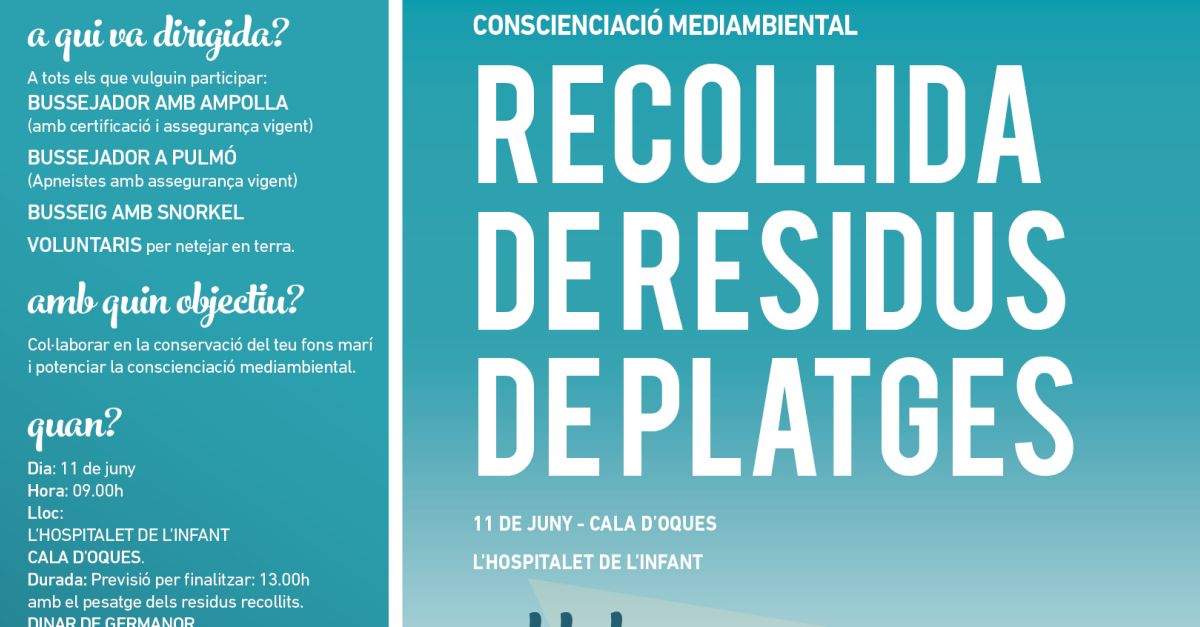 Recogida de residuos de playas del Hospitalet de lInfant