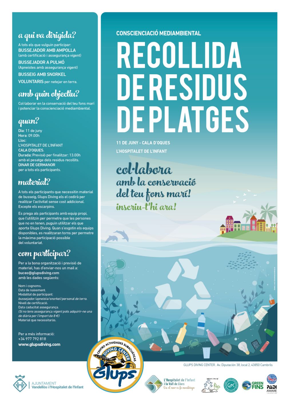 Jornada de neteja de platges a l’Hospitalet de l’Infant per aquest diumenge 11 de juny | EbreActiu.cat, revista digital d’oci actiu | Terres de l’Ebre ...