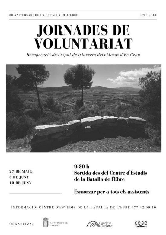 Jornadas de voluntariado. Recuperacin de las trincheras dels Masos dEn Grau