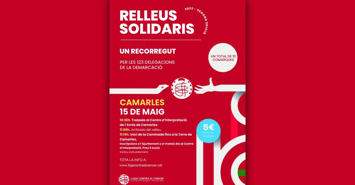 Relevos solidarios. Caminata hasta la Torre de Camarles